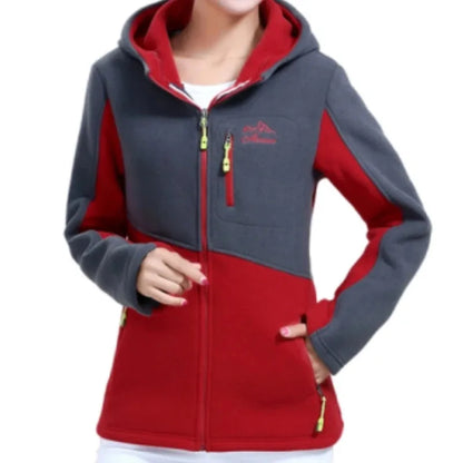 Autumn Spring Women's Sweatershirt Plush Thickened Young And Middle-aged Fleece Coat Female Blouse Loose Zip Embroidered Jacket