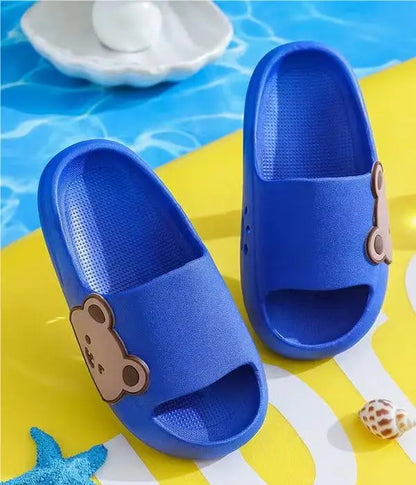 Cartoon Bear Children's Beach Slippers For Boys Girls Home Shoes Summer Thick Sole Flip Flops EVA Soft Outdoor Slippers Child