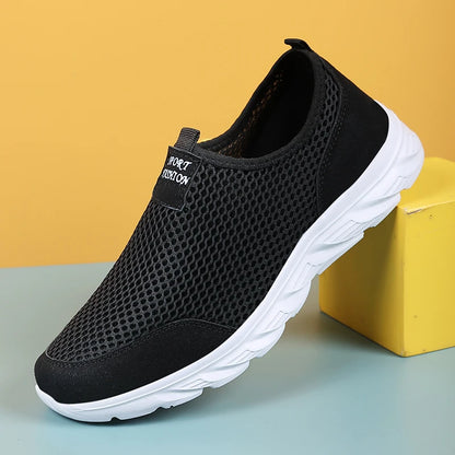 Breathable Summer Summer Sneakers Men Casual Sport Shoes Light Weight Mesh Footwear For Running Slip On Walking Shoes