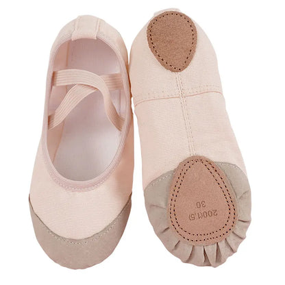 Girls Ballet Shoes For Woman Ballerina Shoes Ballet Flats Women Canvas Soft Sole Dance Slippers Children Practise Dance Shoes