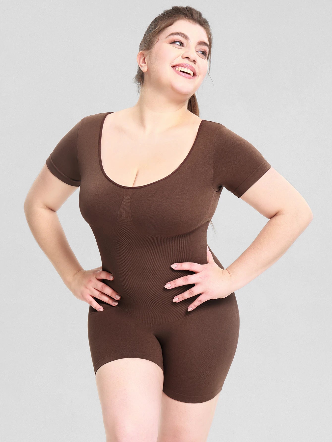 Women's Shapewear Bodysuit Tummy Control Body Shaper Seamless Sculpting Snatched Waist Body Suit