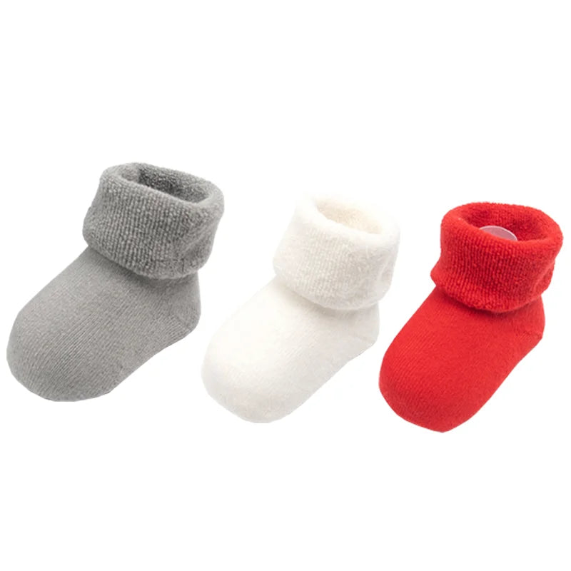 3Pair/lot New baby socks thick warm autumn winter boys girls baby socks