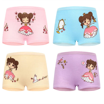 4pcs/lot Cartoon girls briefs Panties 100% Cotton Short Pants Cartoon Panties Girls' Underwear