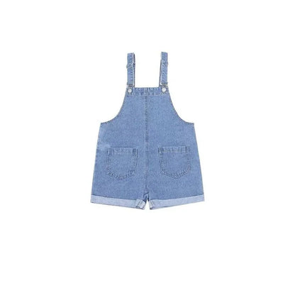 Children's Clothing Girls Summer Denim Overalls Shorts Boys Girls Loose Casual Shorts 2022 New Medium Large Children Thin Short