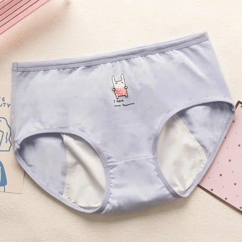 3pcs Cute Cartoon Girls Menstrual  Panties For Teenager Leakproof Physiological Period Underwear Children Panties for periods