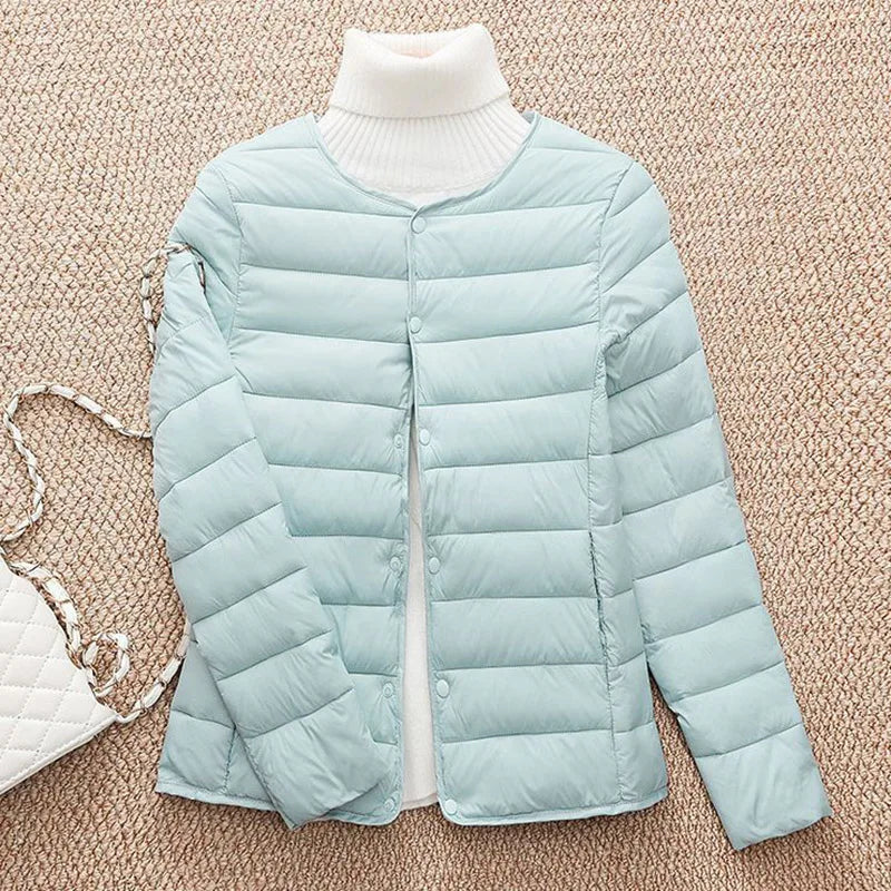 Autumn Winter Thin Light Liner Warm Parkas Women 2024 Lightweight Short Down Cotton Jacket Woman All Match Cotton Padded Coats