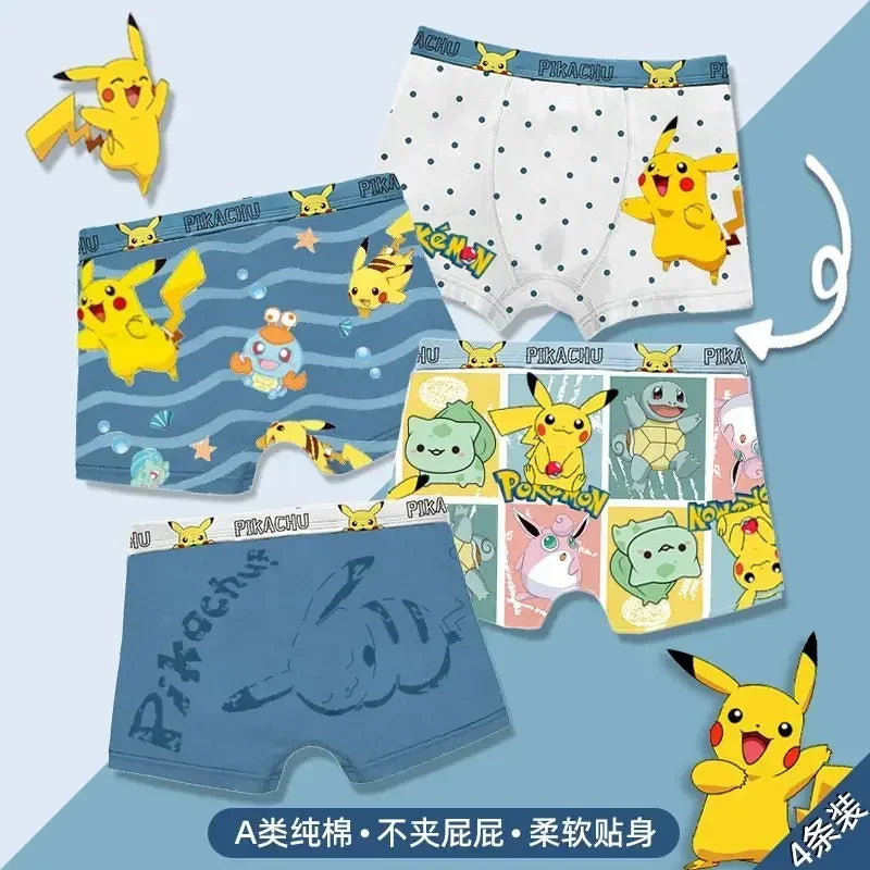 Kuromi Lynabel Cartoon Girls Briefs Quadrangle Cotton Boxer Shorts 3-12 Years Children Antibacterial Panties Girls