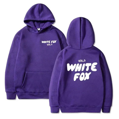 White Fox women's hoodie loose fitting hoodie wool thick letter print Men Sweatshirts