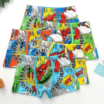 4pcs Disney Spiderman Children's Panties Cartoon Cotton Avenger Boys Boxers Frozen Girls Underwear Child Underpants