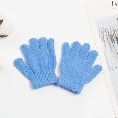 For 1-3 Years Unisex Children Boys Girls Winter Keep Warm Thick Gloves Kids Mitten Full Finger Wrist Gloves