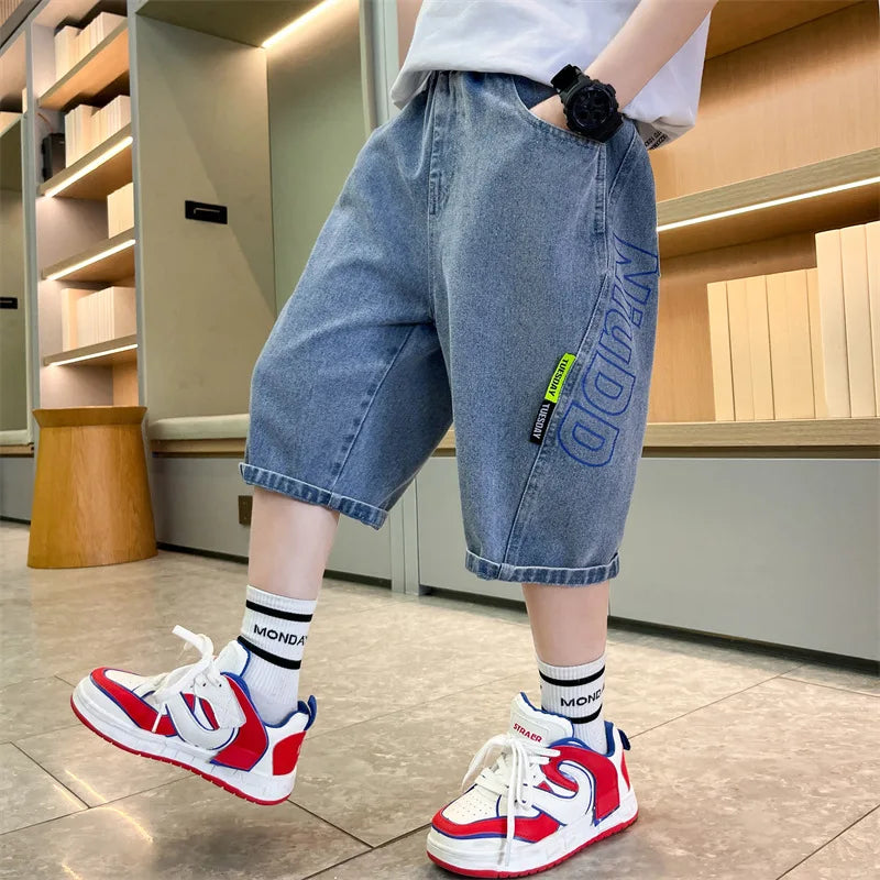 Summer Kids Boys Jeans Shorts Baby Boys Denim Shorts Children Kids Shorts Pants Casual Kids Boy Cowboy Clothes 2-14years