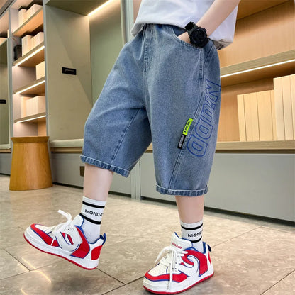 Summer Kids Boys Jeans Shorts Baby Boys Denim Shorts Children Kids Shorts Pants Casual Kids Boy Cowboy Clothes 2-14years