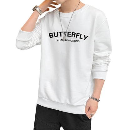 New Autumn and Spring Long sleeved T-shirt for Men's Sweater Underlay Shirt for Men's Round Neck Pullover Sweater for Men