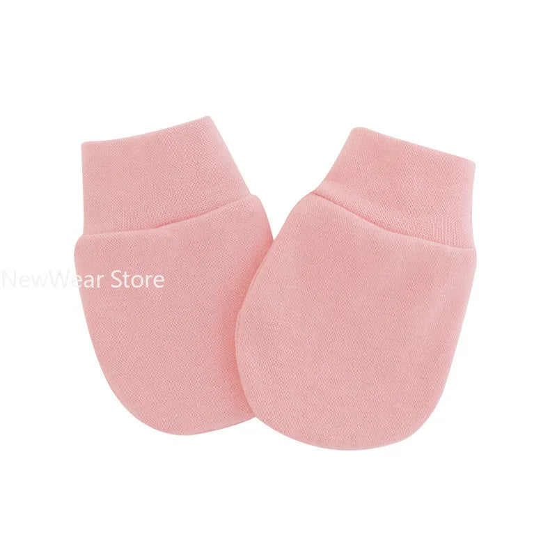 2PCS Baby Anti Scratching Soft Cotton Gloves Newborn Protection Face Scratch Anti-Grab Mittens Kids Infant Handguard Supplies