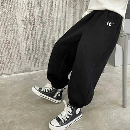 Autumn Children Boy Jogger Pant Cotton Letter Elastic Waist Infant Baby Boys Sports Pant Loose Soft Casual Toddler Boy Sweatpant