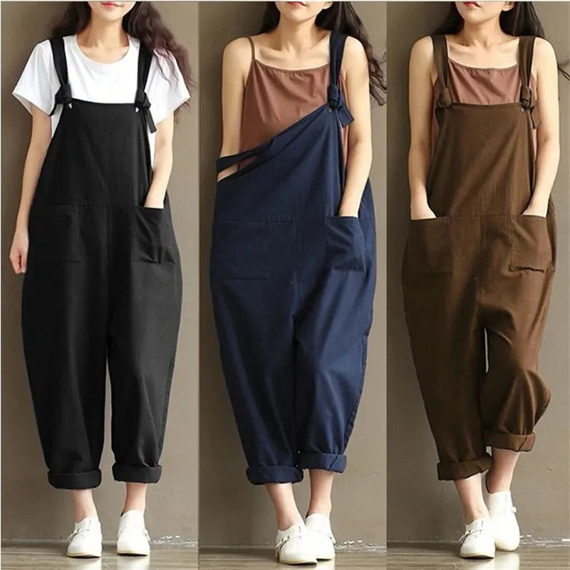 Maternity Bib Pant Suspender Trouser Casual Female Women One-Piece Wide Leg Romper Overalls Strap Jumpsuit Streetwear Plus Size