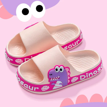 New Summer Children's Slippers Boys Home Bath Non-slip Girls Cartoon Slippers Comfortable Eva Soft Sole Indoor Outdoor Sandals