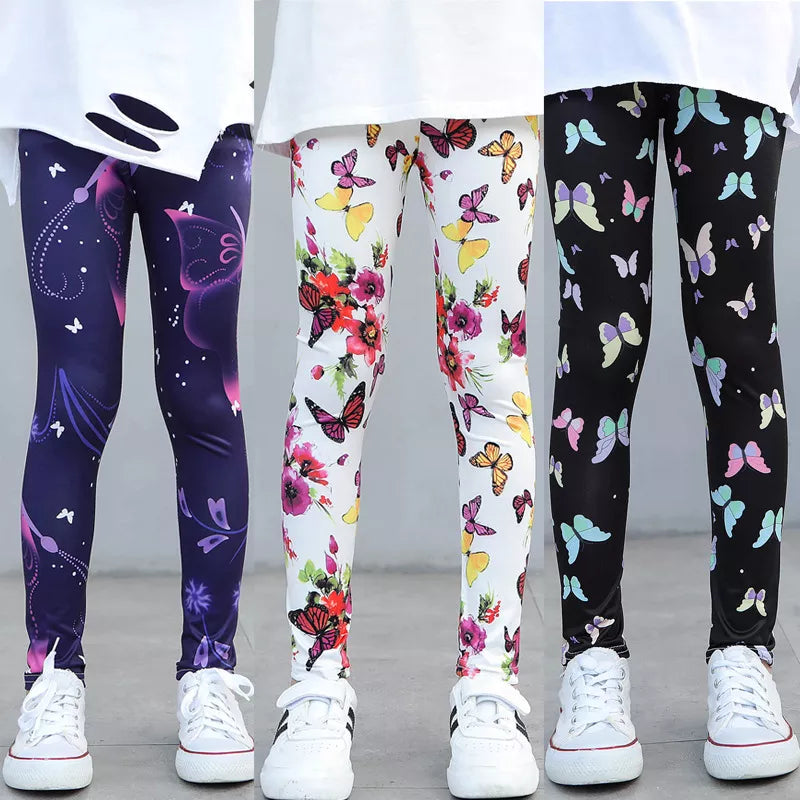 Girls' leggings Spring And Autumn Thin Children's Stretch Printed Pants Korean Children's Pants Summer Clothes