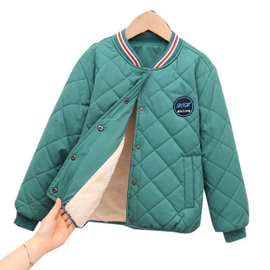 Winter Cashmere Children Girls Boys Jacket Cotton Plus Thick Coats Teenager Clothes Fashion Kids Parka Outerwear for 5-12 Years