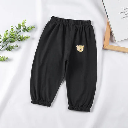 1 2 3 4 5 Years Summer New Children's Cotton Anti- Mosquito Pants for Boys Little Girls Thin Loose Casual Bloomers