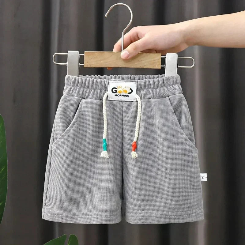 New Summer Boys Shorts Candy Color Beach Shorts for Kids Casual Elastic Waist Children Short Pants Sport Clothing Outwear