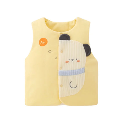 0-1Y Newborn Baby Vest Cotton Toddler Waistcoat Sleeveless Jacket for Girls Boys Vests Winter Children Clothes Cartoon