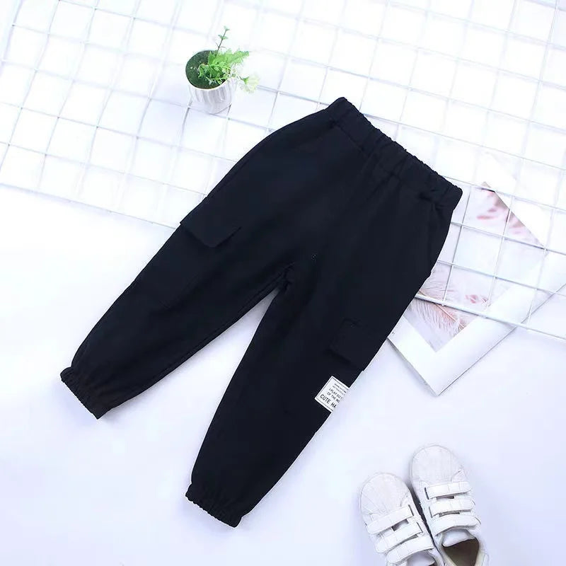 New Cotton Cargo Pants For 2-6 Years Old Solid Boys Casual Sport Pants Enfant Garcon Kids Children Trousers