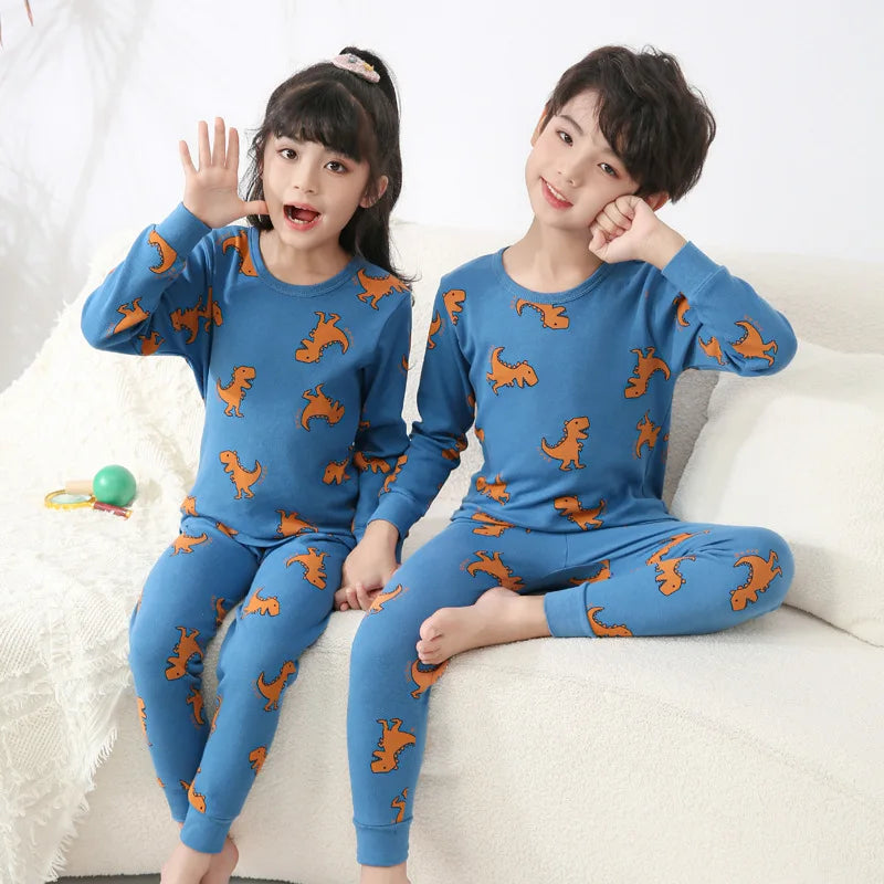 Children Kids Clothes Sets Boys Girls Suit Pajamas Clothing Pants Cartoon Autumn Winter Teenager Sleepwear Outfit Baby Nightwear