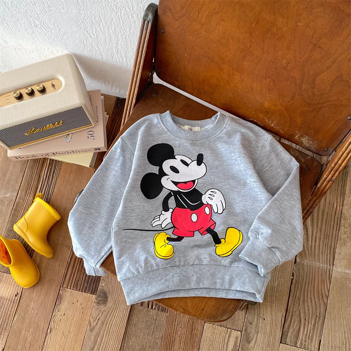 Spring Autumn Children Clothes Tops Long Sleeve Cartoon Sweatshirt Boys And Girls Crewneck Hoodies Disney Kids Clothes Sweater