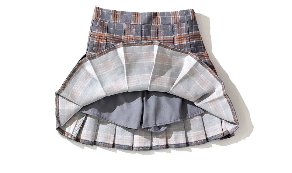 Girls High Waist Solid Pleated Mini Skirt for 4-12Y Girl Summer Korean Preppy Style Fashion Dance Skirts Student A-line Skirts