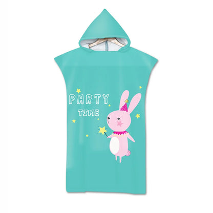 Penguin Whale Swan Cat Rabbit Adult Kid Child Hooded Towel Poncho Surf Pool Swim Changing Poncho for Beach,Gift,Drop Shipping