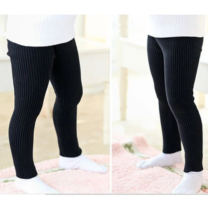 Spring Autumn Threaded Pants 3-8 Years For Kids Clothing Children's Leggins Thinny Tights Trousers Knit Clothing