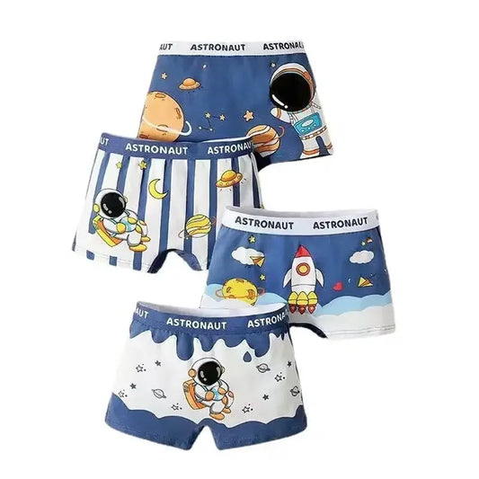 4Pcs/Lot Boy Cotton Underwear Boxer Kids Children  Panties 2-12years