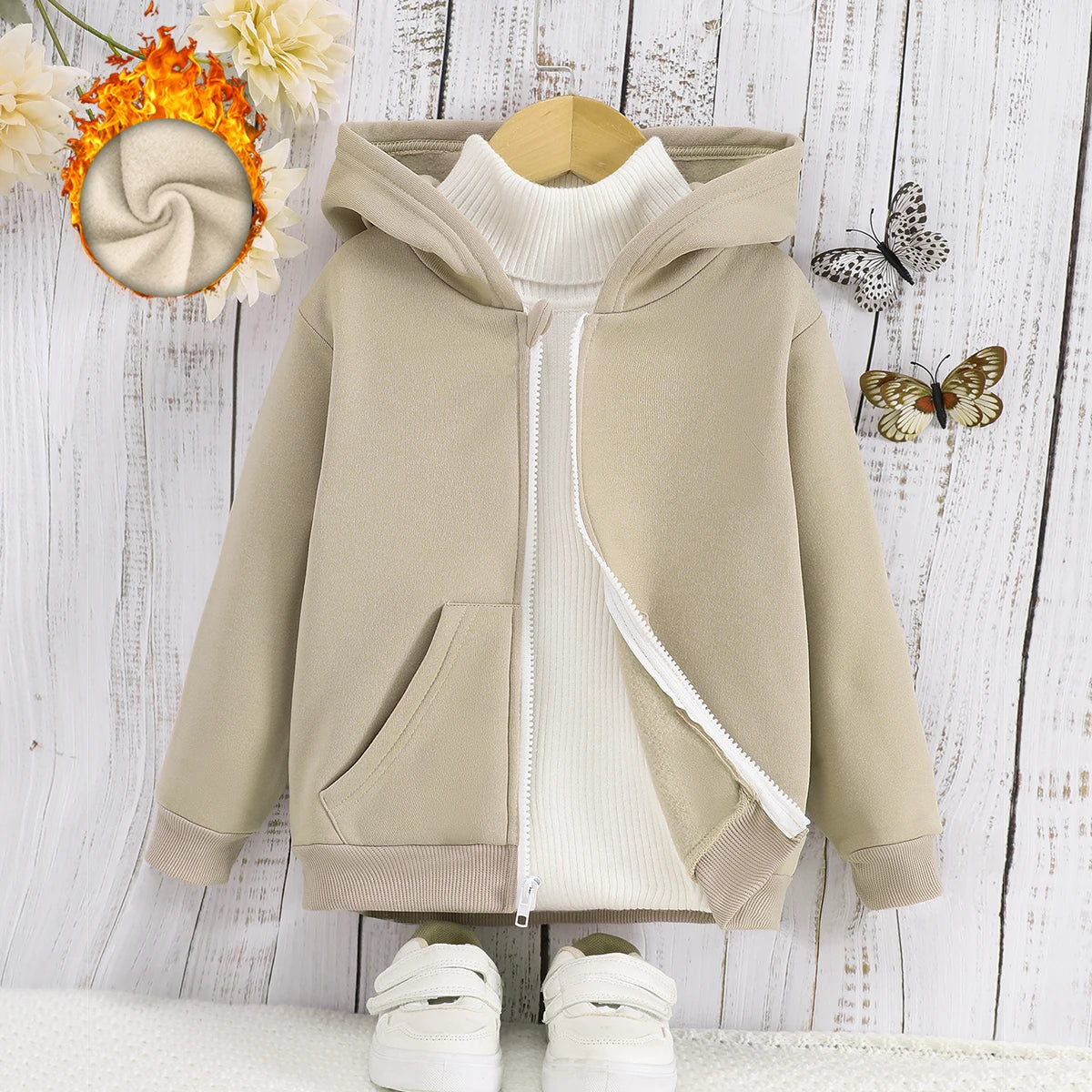 2024 Kids Girls Clothes Autumn Winter Hoodie Coat KIds Girls Clothes Long Sleeve Fashion Casual Children Clothes Top 4-8 Years