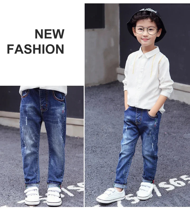 IENENS Kids Boys Clothes Jeans Pants Children Wears Denim Clothing Infant Baby Trousers Bottoms 4 5 6 7 8 9 10 11 Years