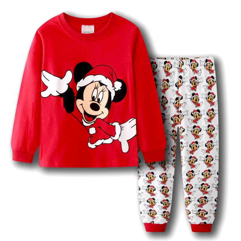 Spring Autumn Children's Clothing Sets Minnie girl boy Sleepwear Kids Pajamas Set Baby Girls Cotton Mickey Cartoon Pyjamas