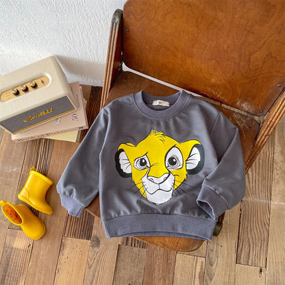 Spring Autumn Children Clothes Tops Long Sleeve Cartoon Sweatshirt Boys And Girls Crewneck Hoodies Disney Kids Clothes Sweater