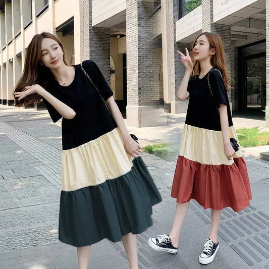 Maternity Nursing Dresses Summer Clothes For Pregnant Women Casual Pregnancy Dress Mother Breast Feeding Clothing