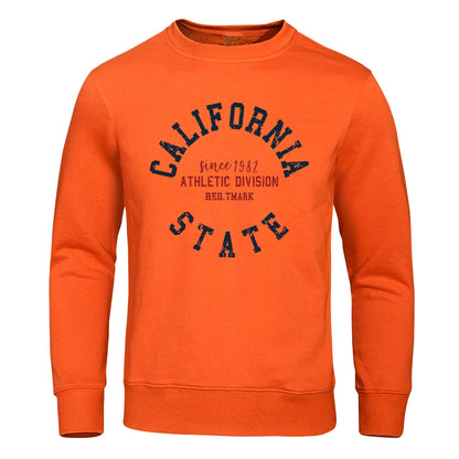 Since 1982 California State Street Letter Hoodie Men Retro Fashion Top Funny Pullover Clothing Novelty Graphic Hoodies Men'S