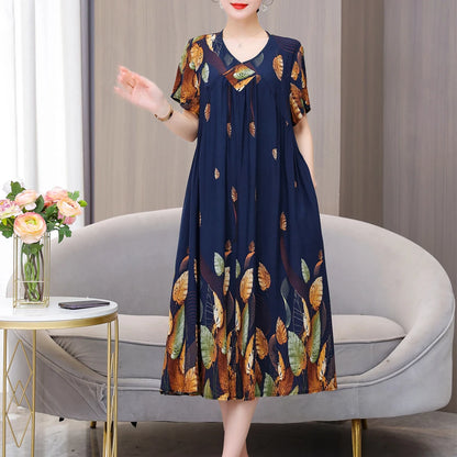 New 2024 Women Dress Female Casual short Sleeve cotton Dresses loose solid Vintage Sweet Clothing Vestidos  vestido verano