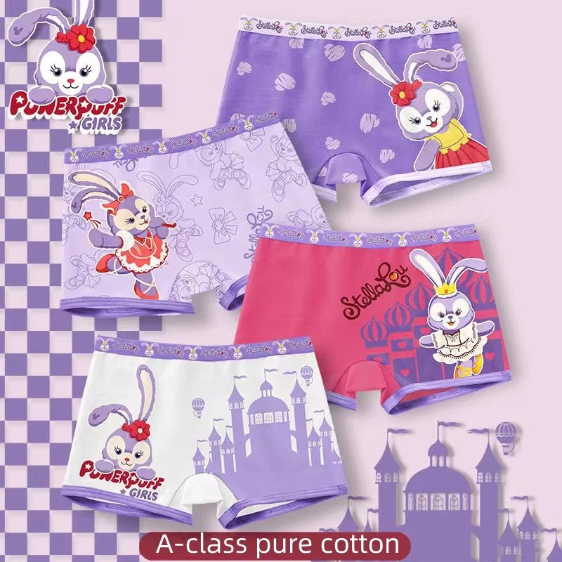 4-Pack Children's Pure Cotton Underwear Boys And Girls Princess Cartoon Underwear