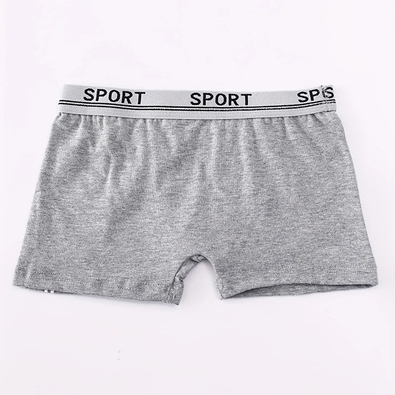 4PCS 9-14Y  cotton Children's short pants boys' boxer bottoms underwear children yough boy boxer briefs underpants