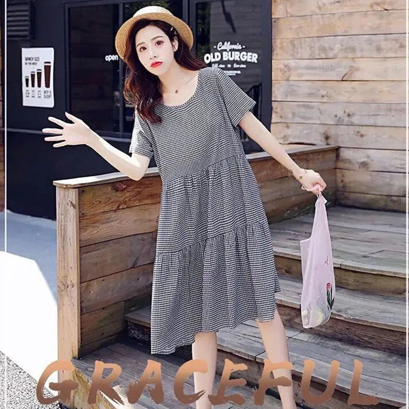 New Maternity Dress Loose Casual Dress Women Maternity Clothes Plus Size Pregnant Woman Maternity Dress