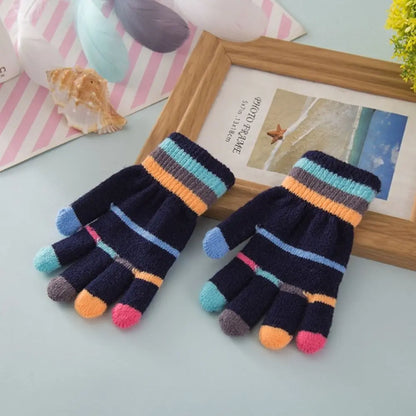 Lovely Knitted Kids Gloves Thick Fingerless Fingerless gloves Winter Warm Boys Girls