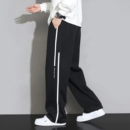 2024 New Sweatpants Men Baggy Joggers Wide Leg Pants Neutral Breathable Loose Outdoor Trousers Fashion Design Jogging Pants