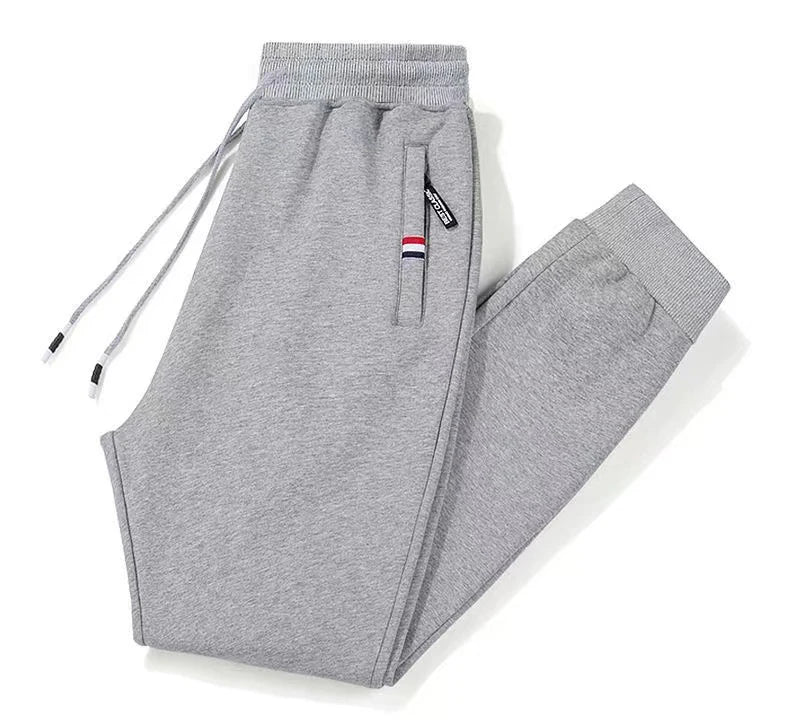 L-8XL Plus Size Casual Pants Men's Autumn Loose Straight Sports Handsome Joggers Large Size Elastic Waist Solid Color Sweatpants