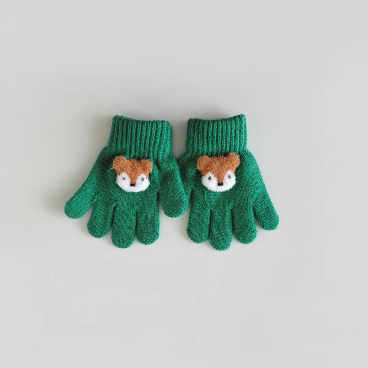 3-6 Years Children's Gloves Autumn and Winter Fashion Girls Boys Knitted Warm Cartoon Super Cute Five-finger Gloves Wholesale