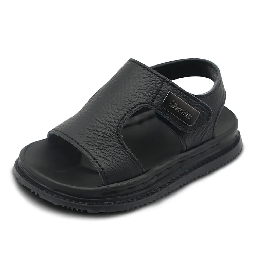 Summer Beach Sandals For Boys Korean Style 2024 Fashion Children Footwear PU Leather Anti-slippery Soft-soled Kid's Shoes