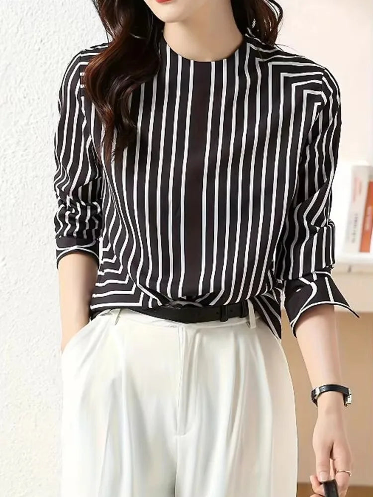 Fashion Women's Blouses New elegant office ladies shirts Blusas Mujer Long Sleeve bottoming Shirts Tops