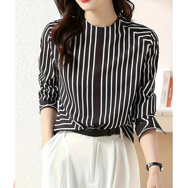 Fashion Women's Blouses New elegant office ladies shirts Blusas Mujer Long Sleeve bottoming Shirts Tops